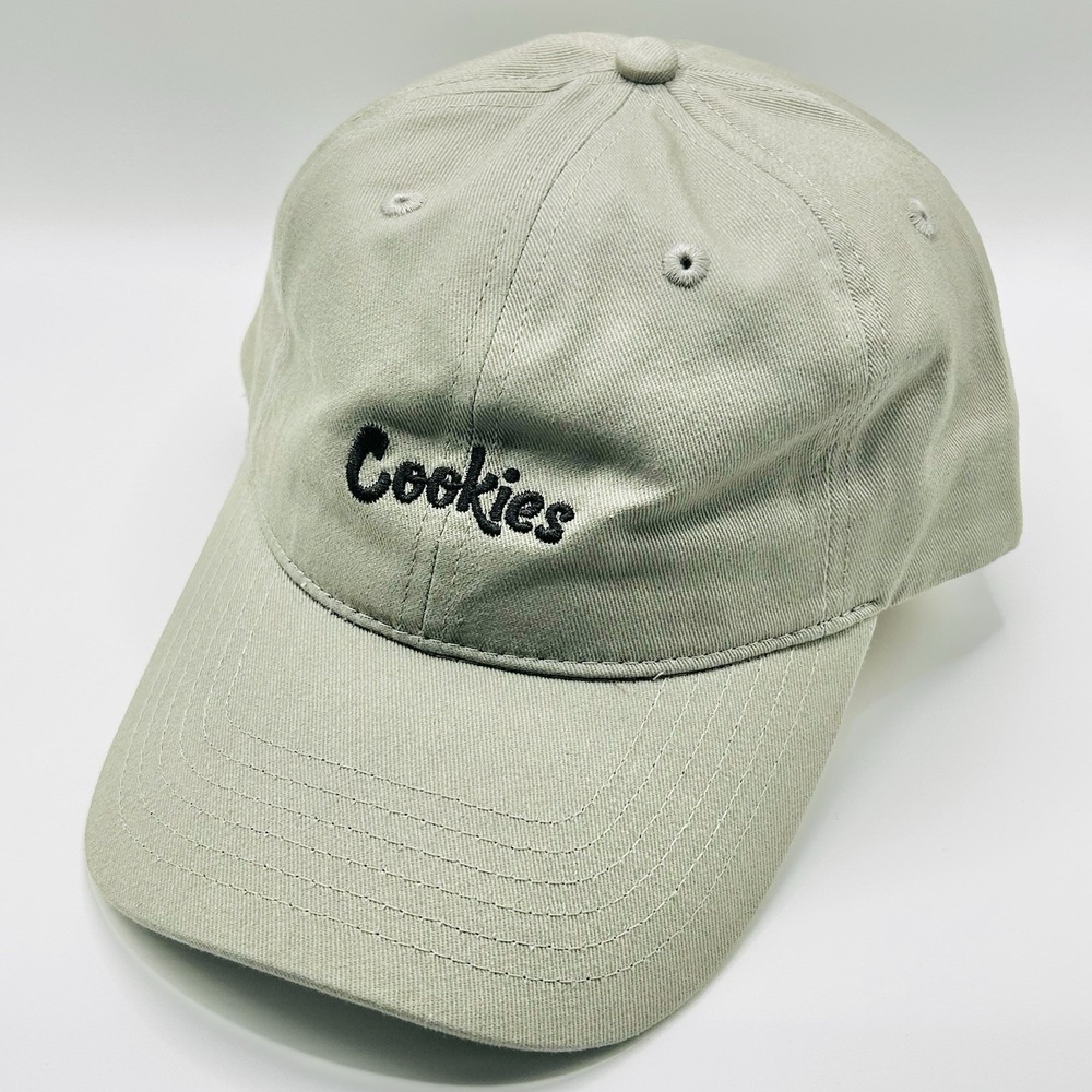 Cookies Script Logo Dad Hat Cap Adjustable Strapback Gray Outdoors Casual